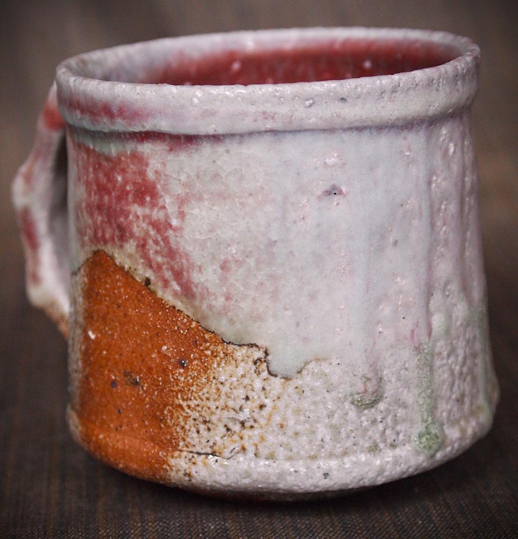 人気作家★高橋燎★信楽【窯変】焼き締めマグカップA★トレインキルン薪窯