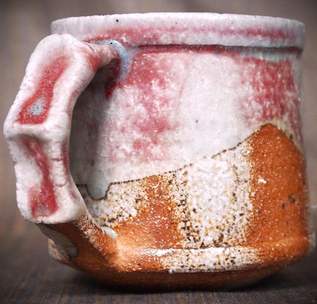 人気作家★高橋燎★信楽【窯変】焼き締めマグカップA★トレインキルン薪窯