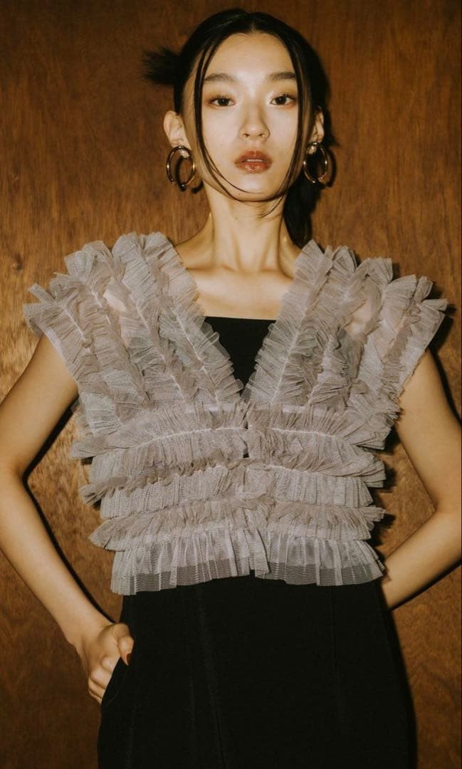 スーツ・フォーマル・ドレス andresd tulle vest all in one dress