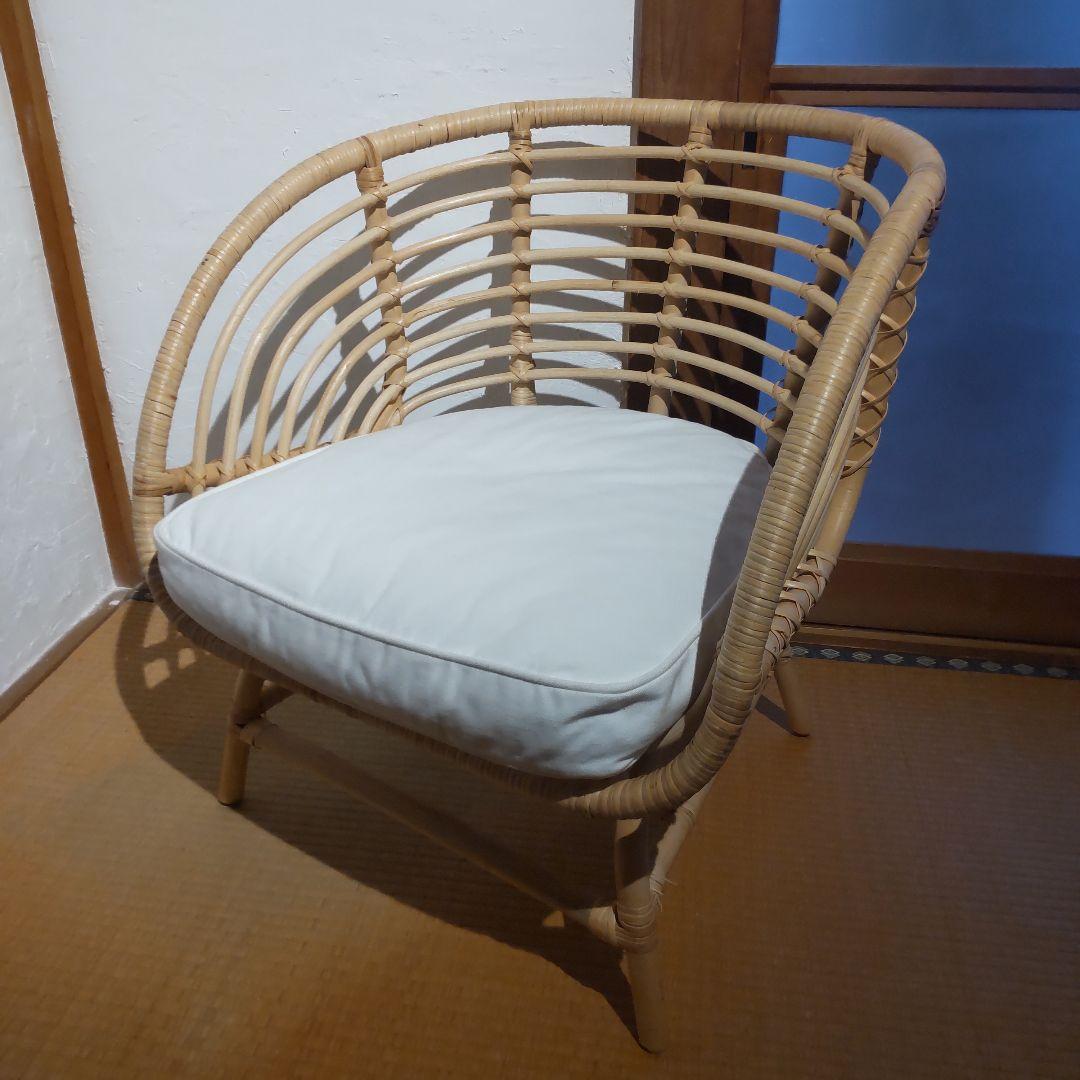 ★momoko★イケア　ラタン　チェア　ブスクボー