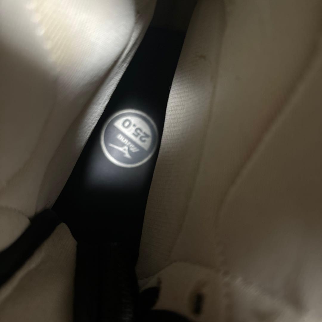 Mizunoボクシングシューズ 黒/銀　25 ミズノ