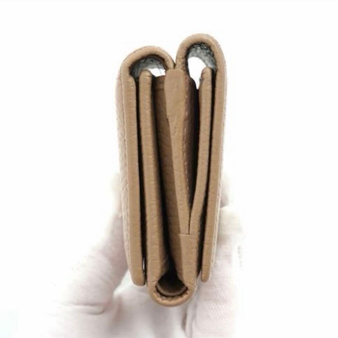 【ほぼ未使用】GUCCI ミニ財布　マーモント　三つ折り　GGロゴ 刻印