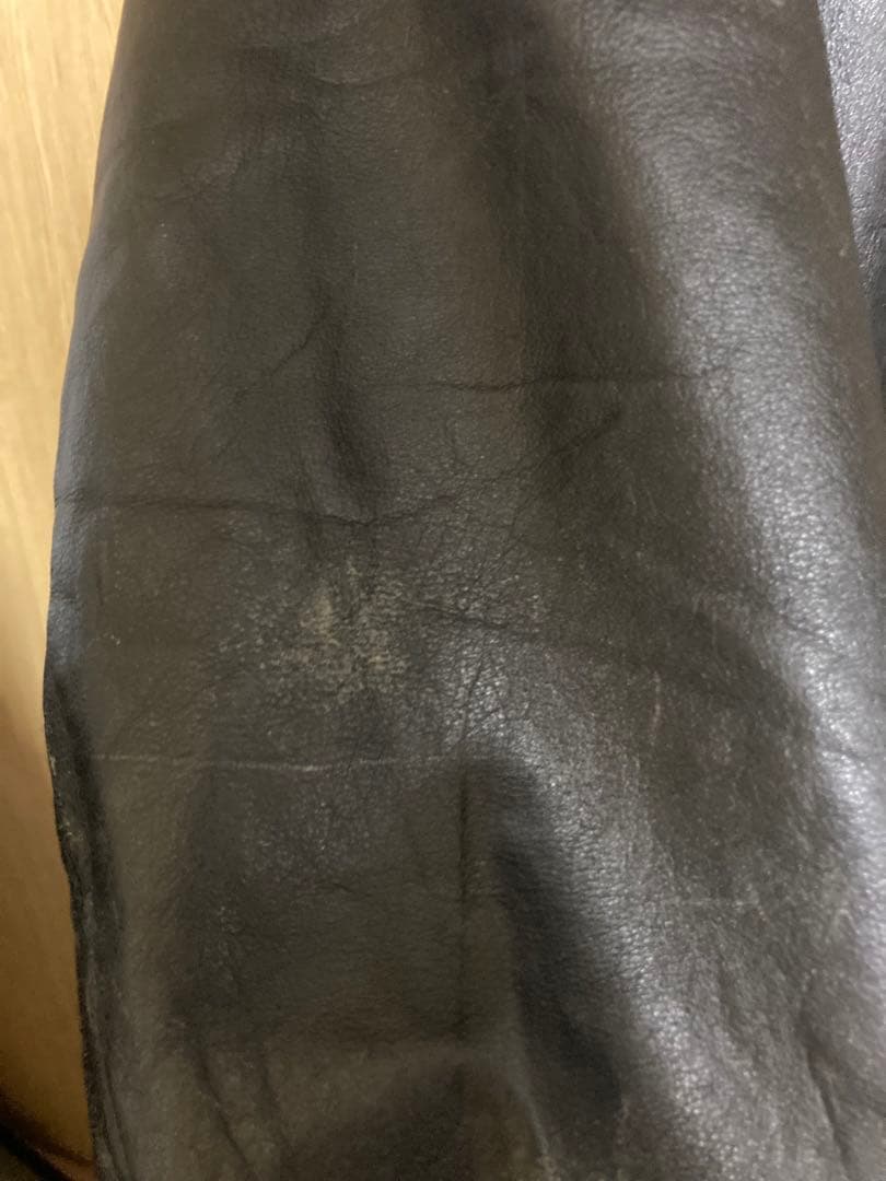 90s old GAP ブラック レザージャケット L 襟付き