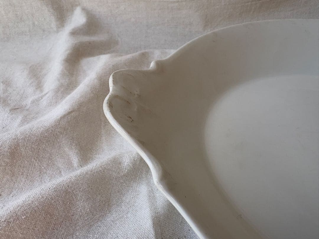 フランスアンティーク　リモージュ窯　ALUMINITE FRUGIER 深皿