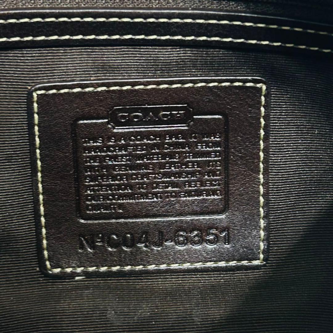 コーチ　ホーボー　ワンショルダーバッグ　スエード　キャンバス　シグネチャー