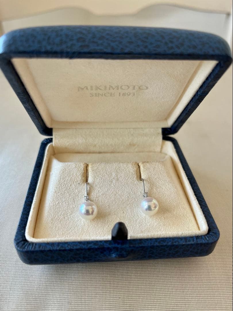 【MIKIMOTO】パール×ダイアモンドピアス