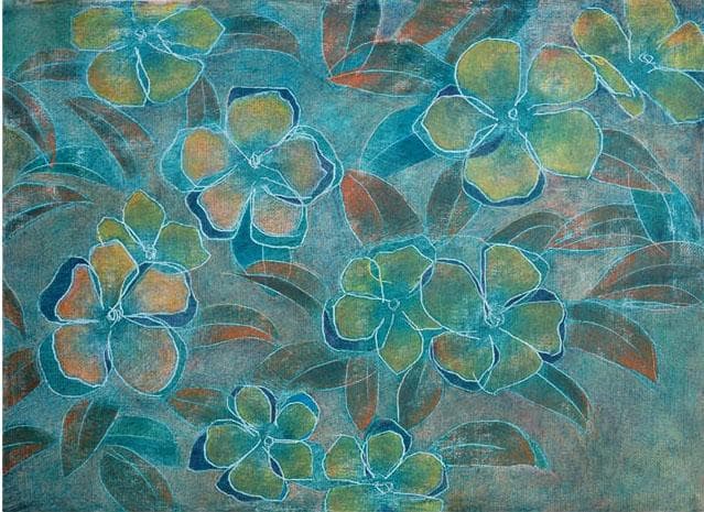 油絵 菅家令子 絵 絵画 インテリア 額付(黒) F4-091716 花