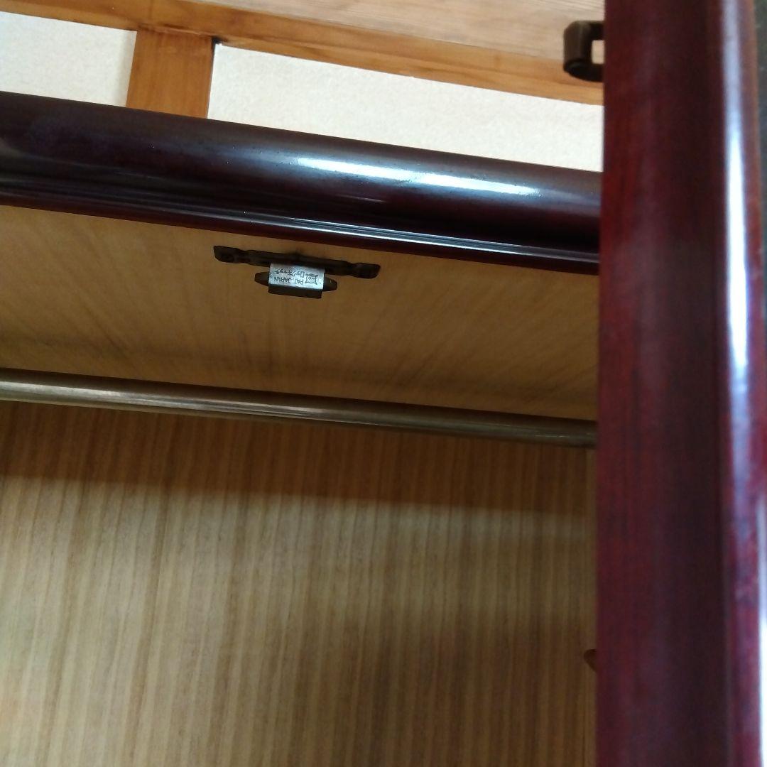 洋風和ダンス 高級婚礼家具 整理箪笥　昭和レトロ エンジ色 花柄