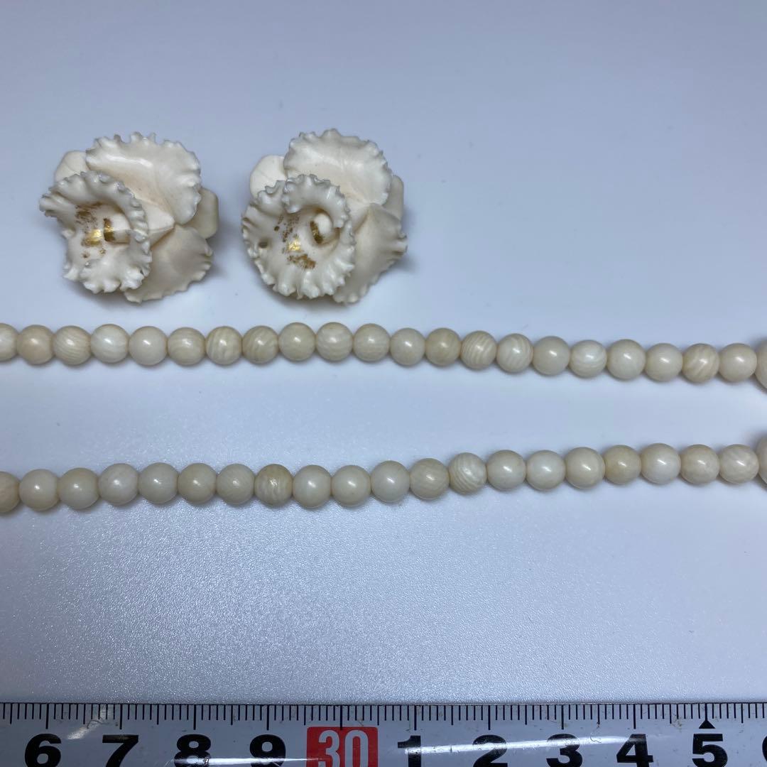 荒巻秀美作　カトレアネックレス、イヤリング　共箱　72g 東Y7-0220☆2F