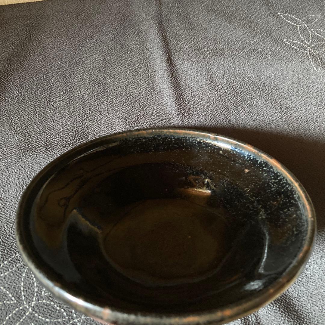 河南天目平茶碗　宋時代　箱なし　　高5.1×径16.1cm