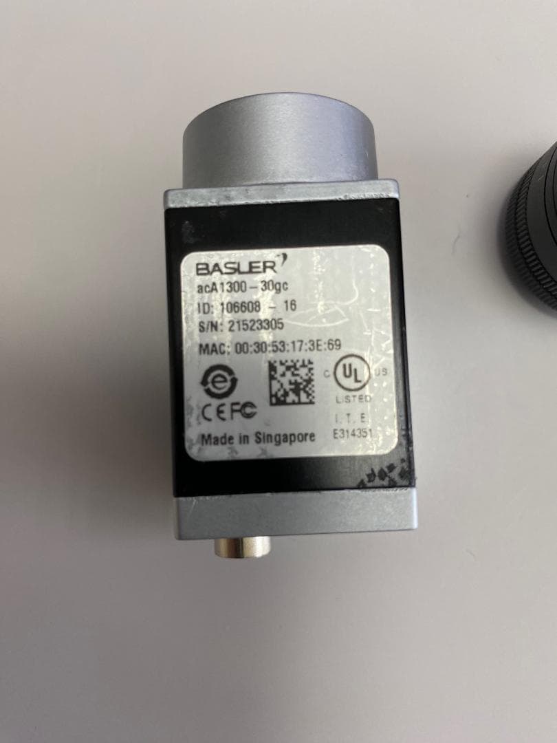 Basler acA1300-30gc カメラ レンズと電源アダプターセット