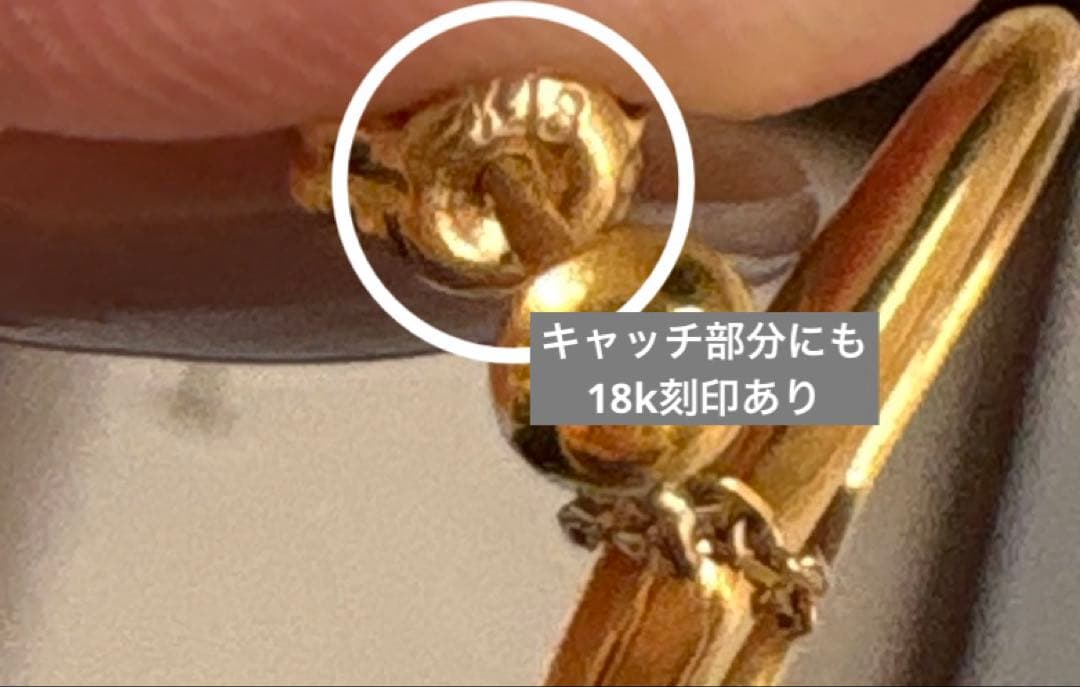 18金 ハート型ピアス