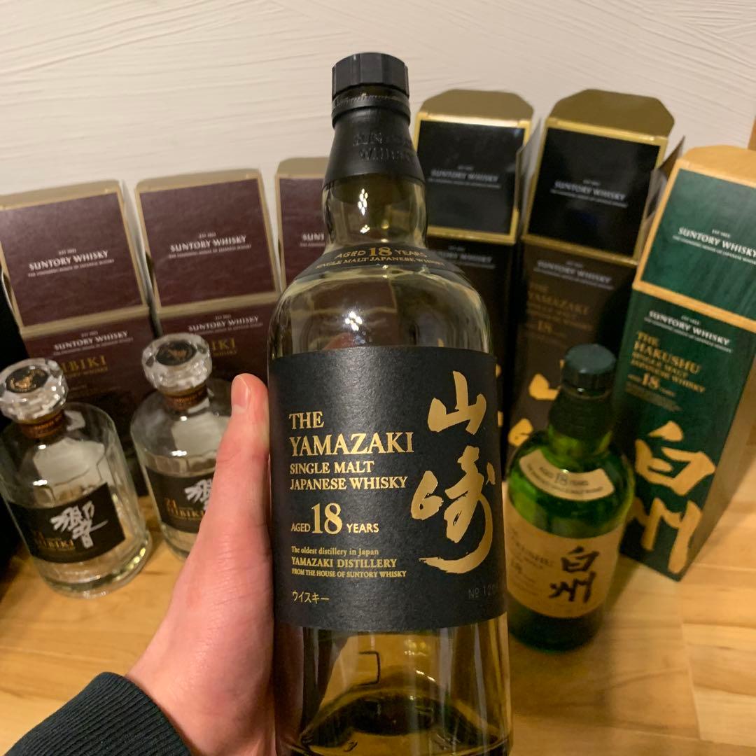 山崎18年　白州18年　響21年 空瓶・空箱セット ウイスキー