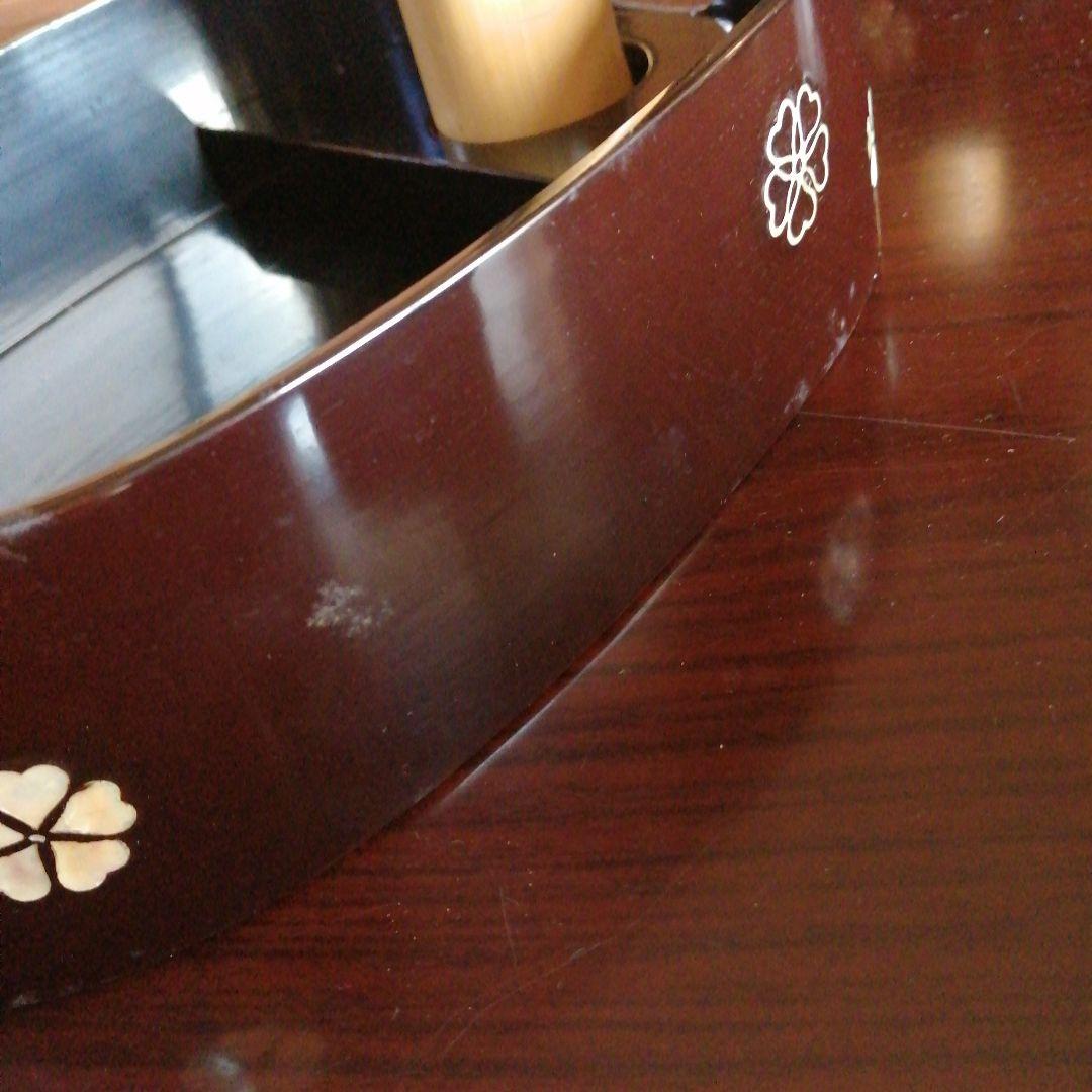 螺鈿煙草盆一対　25cm　大正〜昭和初期