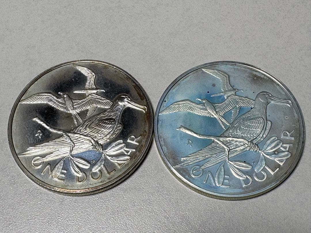 【銀貨保証】ヴァージン諸島 プルーフ貨幣セット 1ドル銀貨　2枚まとめて