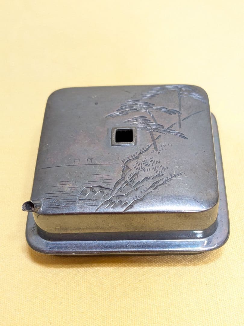 書道具　純銀製　彫金の水滴　23g