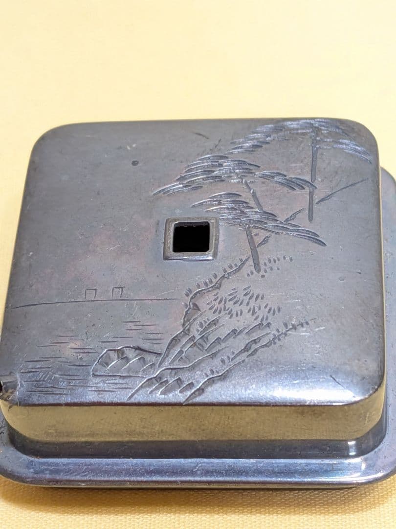 書道具　純銀製　彫金の水滴　23g