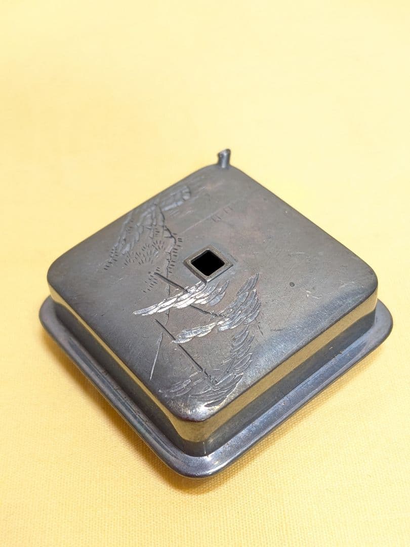 書道具　純銀製　彫金の水滴　23g