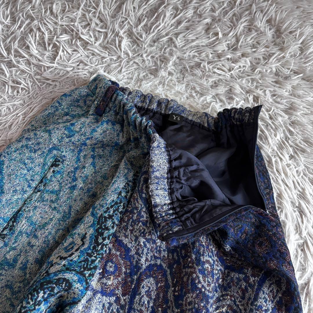 ワイズ ペイズリー ジャガード ワイドパンツ ガウチョ スカーチョ レア 希少