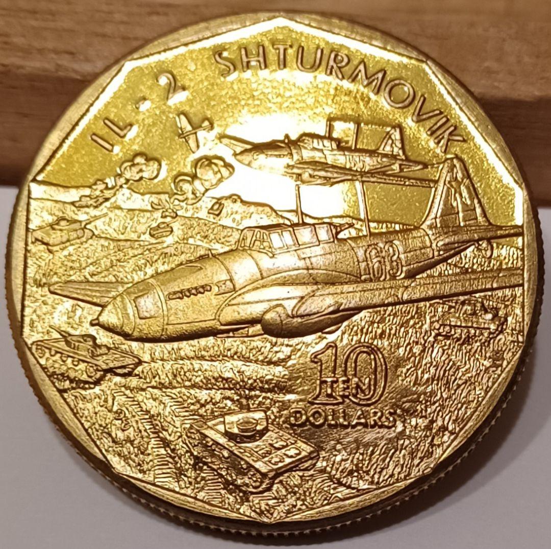 第二次世界大戦の戦闘機 航空機 10ドル硬貨6点 1991年 マーシャル諸島