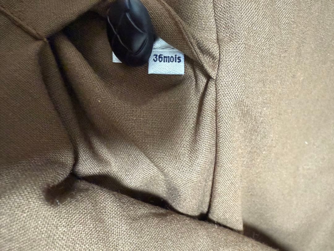 (試着のみ)Maison Morelle コート　ブラウンチェック　36m