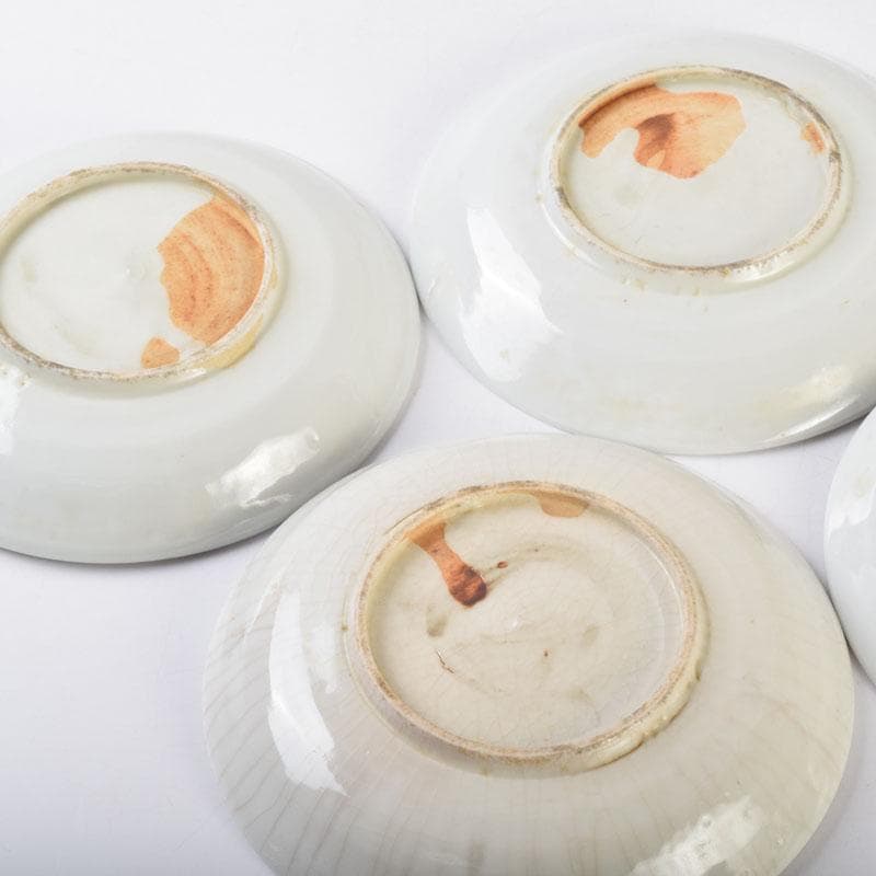 中国　赤絵　花鳥神獣文　小皿　四客　C　9087