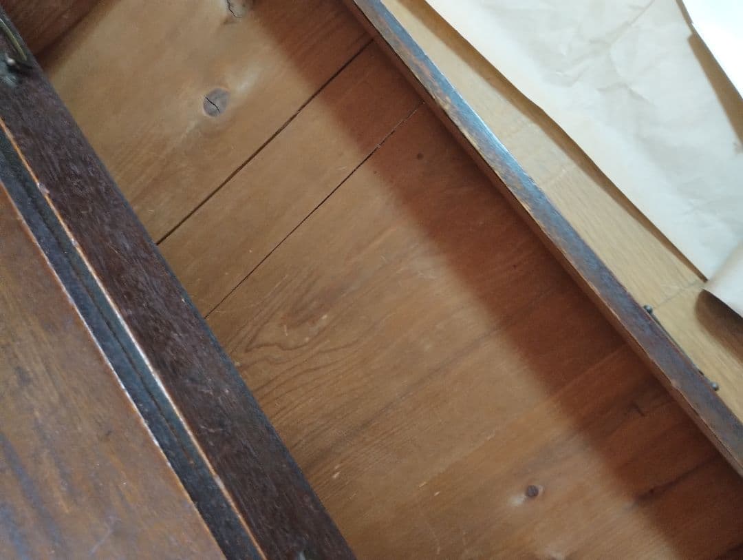 木製引き出し　整理タンス 　箪笥　2段　昭和レトロ　和骨董　古家具　無垢材ベンチ