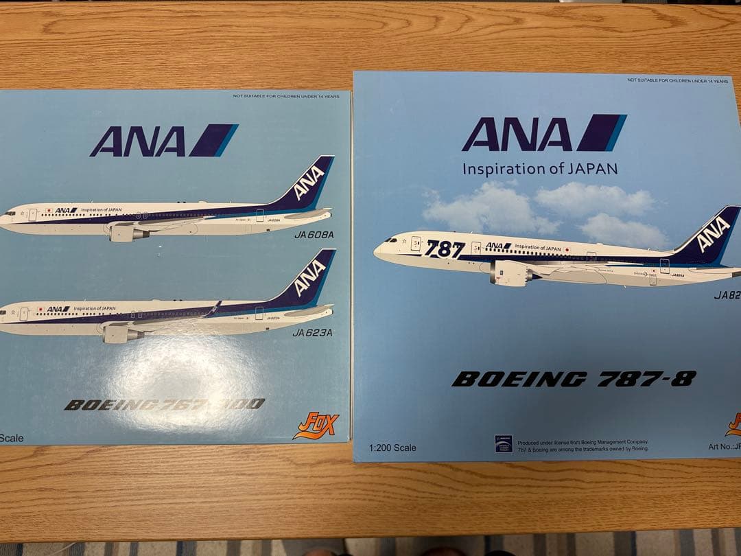 航空機・ヘリコプター JFOX ANA B787-8 B767-300ER JA824A JA623A