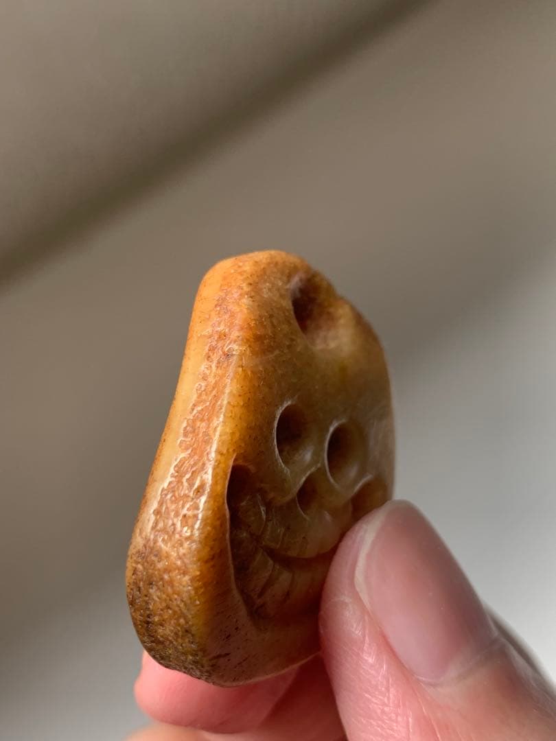 呪物　カパラ　天珠　チベット　カパーラ　頭蓋骨　根付　クマントーン　プラクルアン