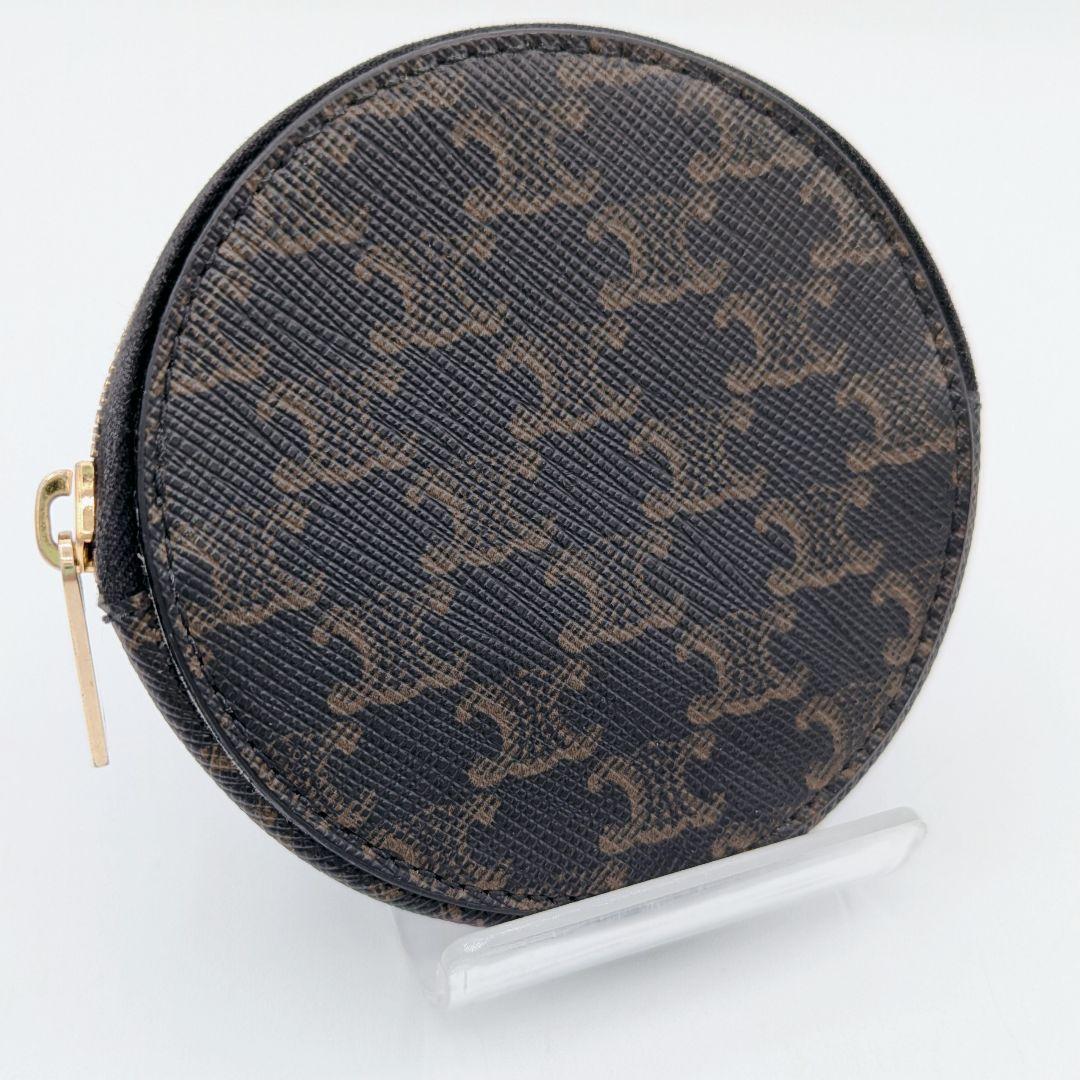 CELINE セリーヌ トリオンフ PVC レザー ケース ブラウン