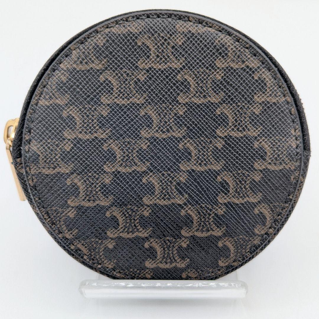 CELINE セリーヌ トリオンフ PVC レザー ケース ブラウン