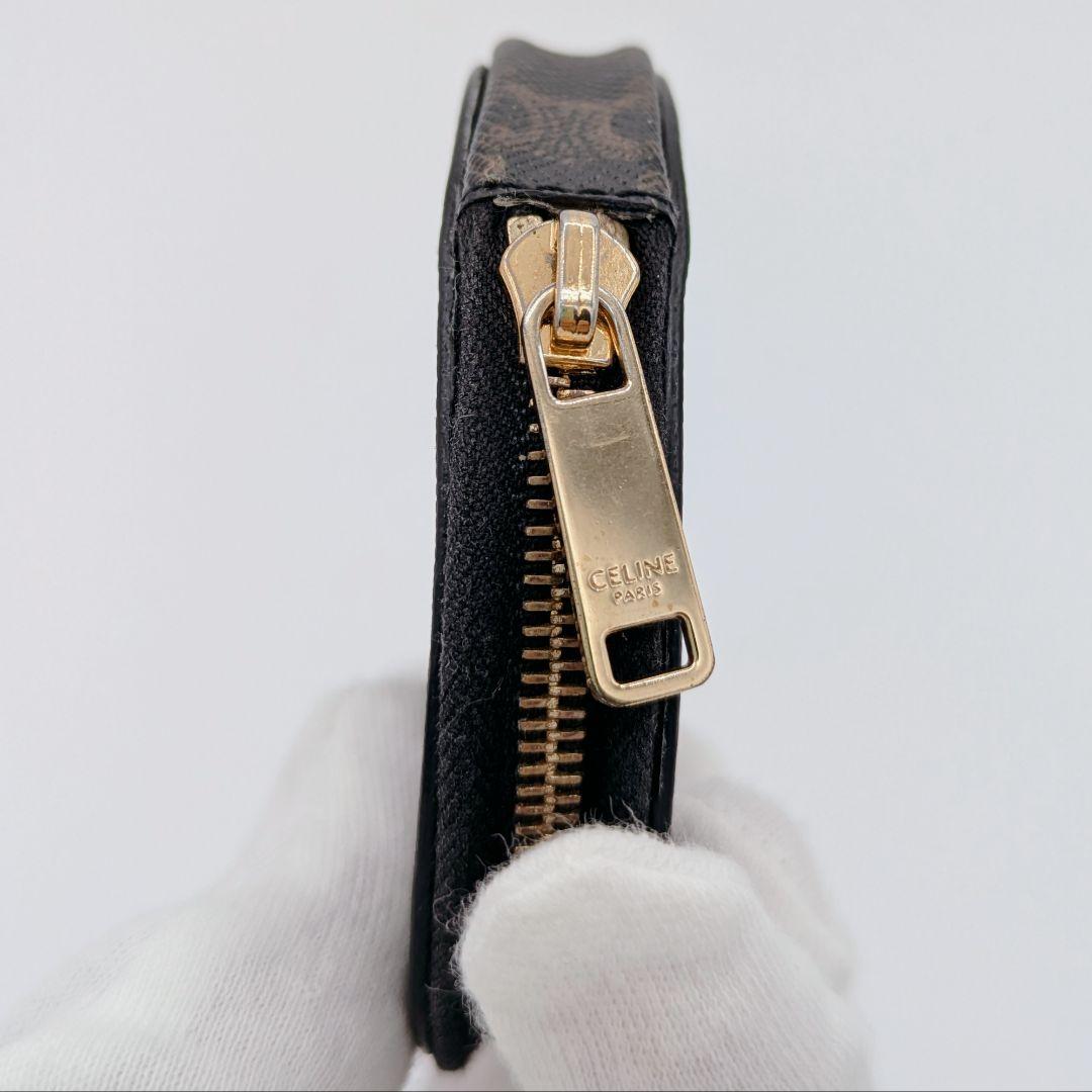 CELINE セリーヌ トリオンフ PVC レザー ケース ブラウン