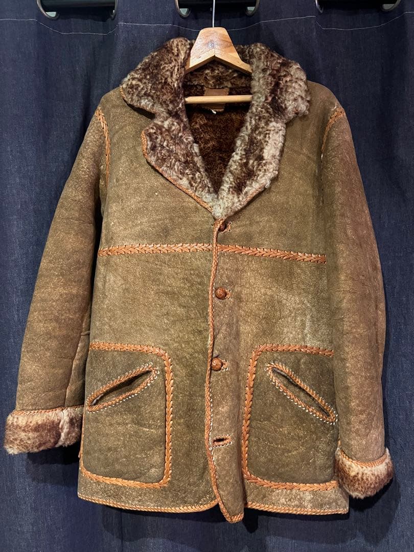 PITIC LEATHER ヴィンテージ　ムートンコート　メキシコ製