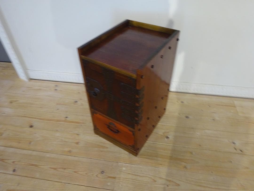 時代箪笥　船箪笥　帳場箪笥　重厚金具　小物収納　古民家家具