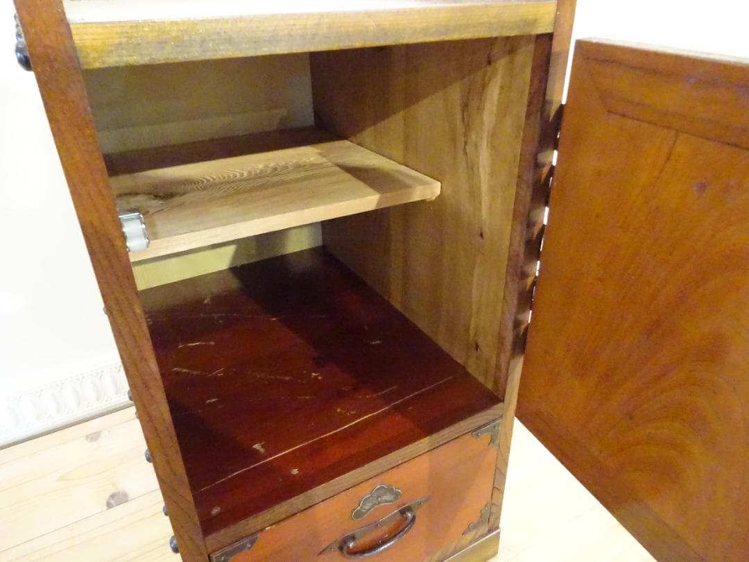 時代箪笥　船箪笥　帳場箪笥　重厚金具　小物収納　古民家家具