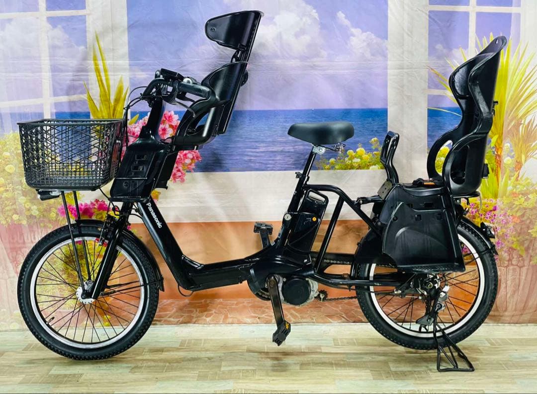 ギュットアニーズ⭐️17.6AH変更　パナソニック子供乗せ電動自転車Y3133