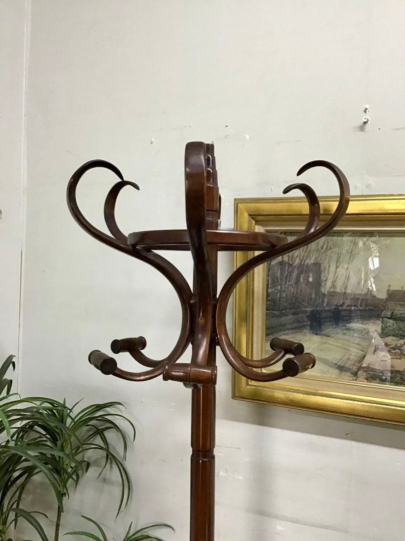 管303☆英国製☆アンティーク☆曲木☆コートハンガー☆ハットハンガー