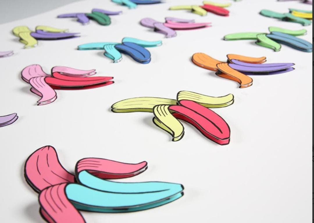 【週末セール】【3Dアート】MULTIPLE BANANA インテリア おしゃれ