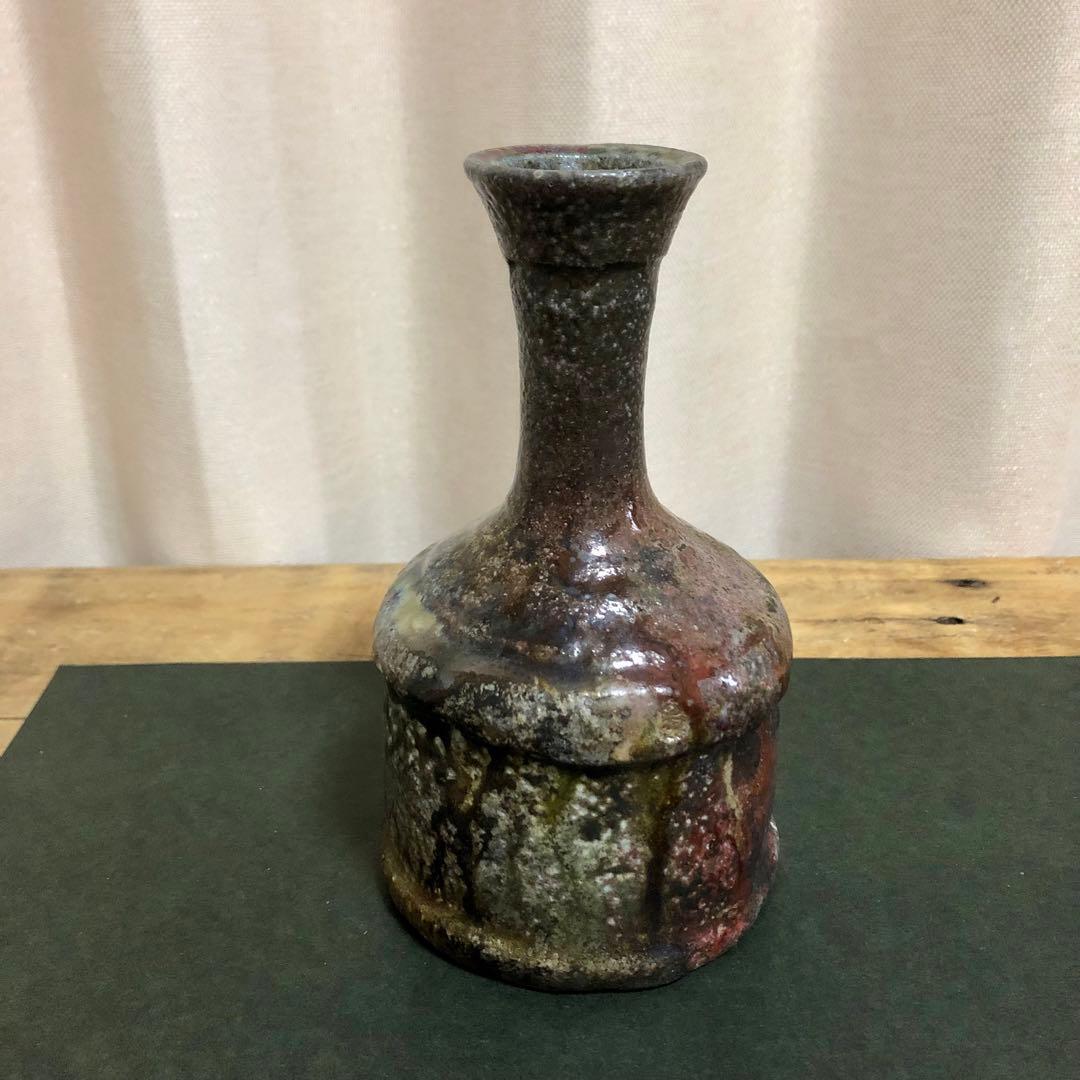 佐久知炎仙 秘色南蛮花器 共箱 茶道具