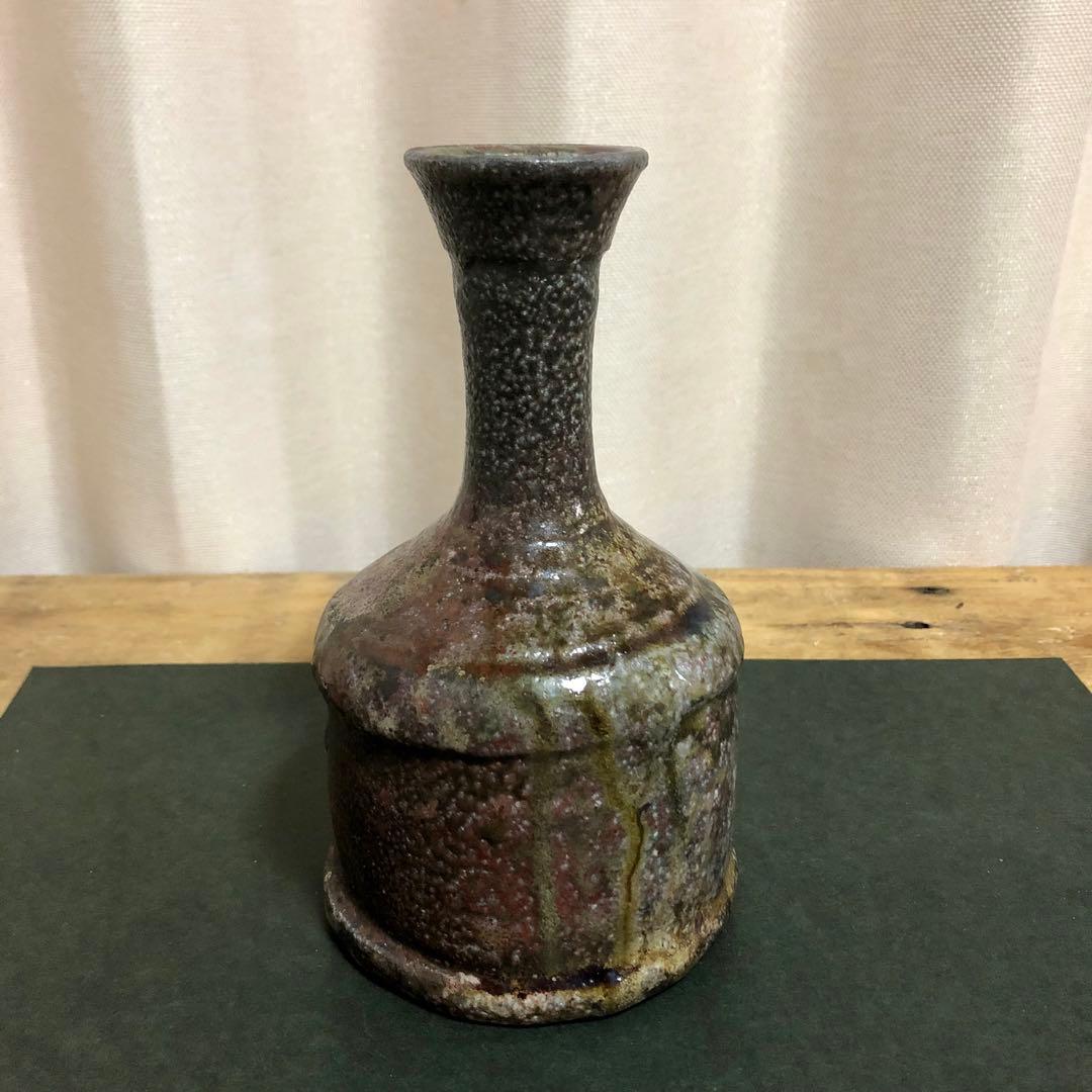 佐久知炎仙 秘色南蛮花器 共箱 茶道具