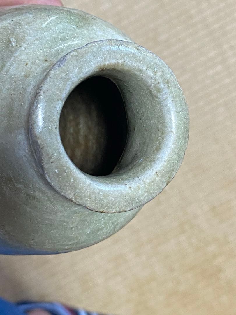 ♦古瀬戸 灰釉 徳利 酒器 江戸時代初期 一輪挿し 置物飾り 骨董品