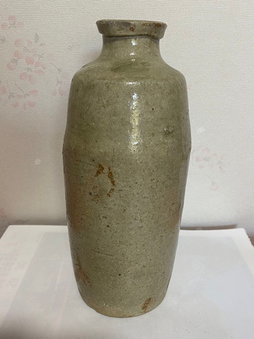♦古瀬戸 灰釉 徳利 酒器 江戸時代初期 一輪挿し 置物飾り 骨董品