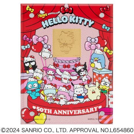 世界限定100枚！ハローキティ50周年 純金カード