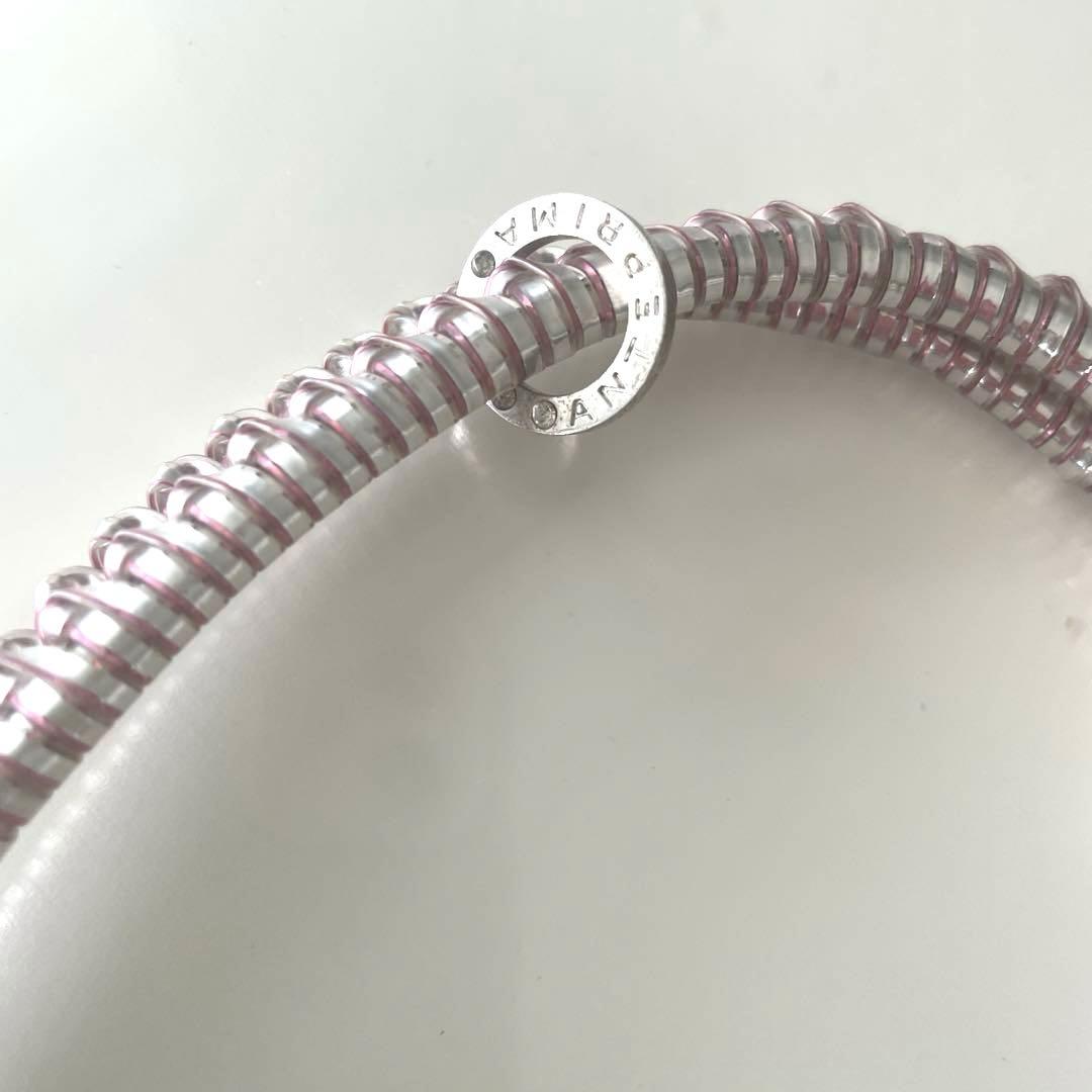 ANTEPRIMA シルバー ピンクビーズ編み パーティーバッグ