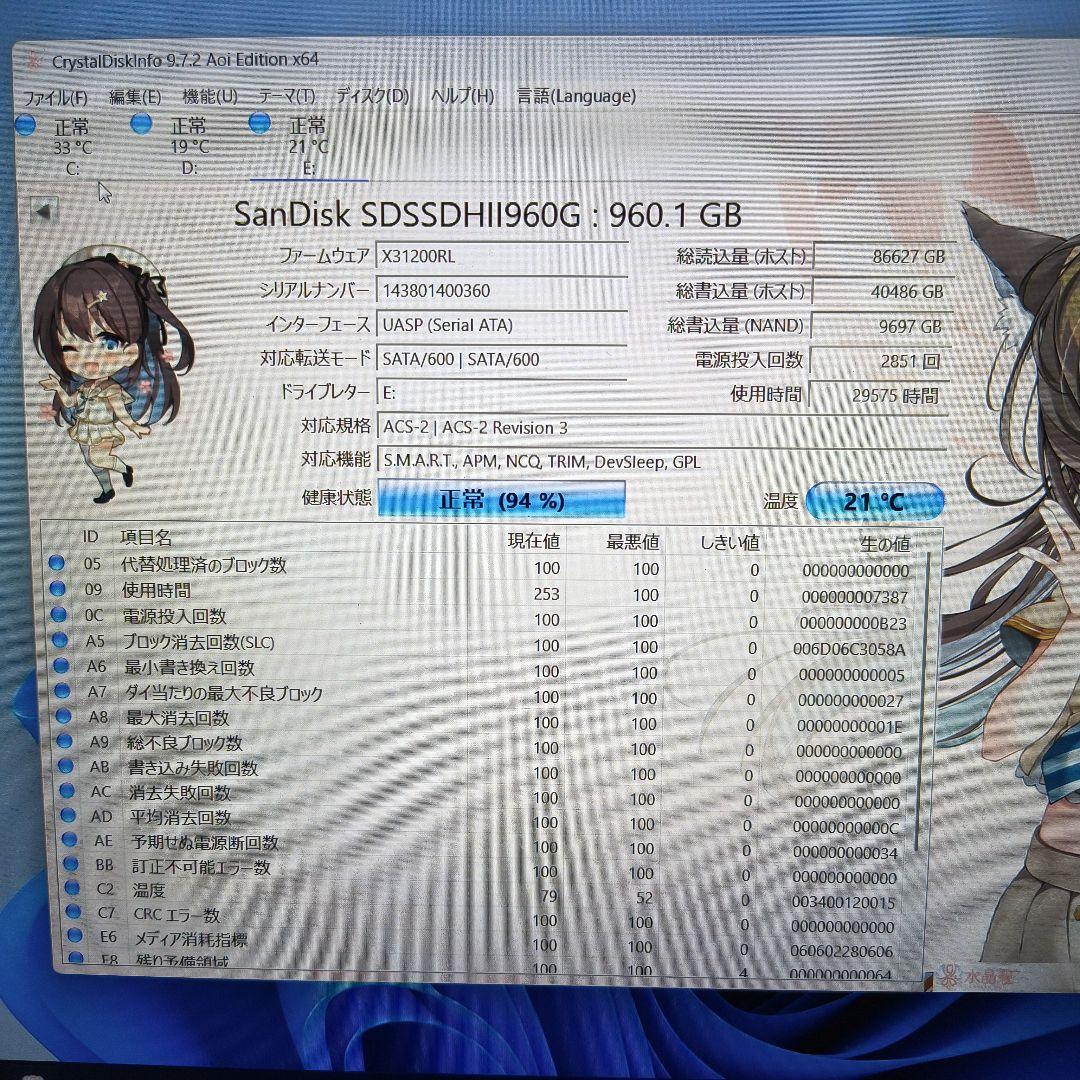 内蔵型SSD SanDisk Ultra II SSD 960GB SATA