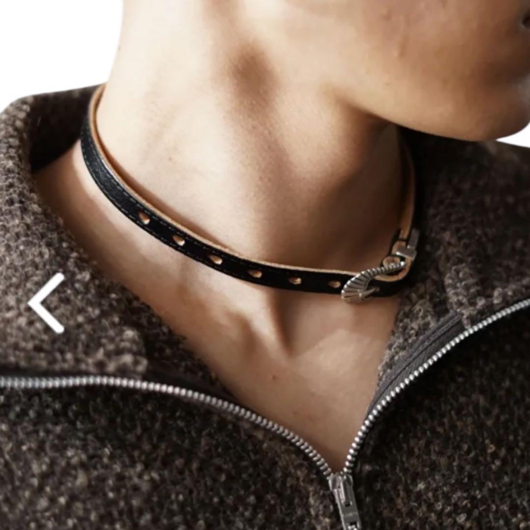 新品★ our legacy レザーブレスレット ネックレス コンチョ 本革