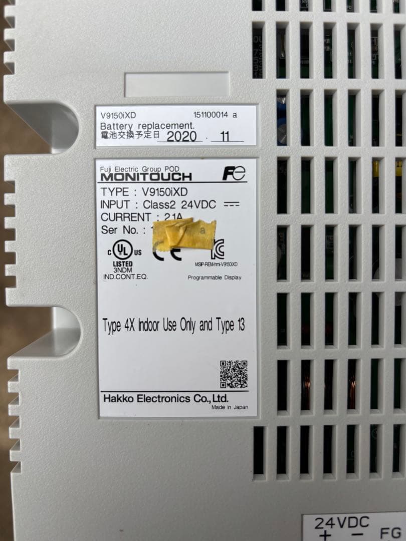 M4。プログラマブル表示器　V9150iXD。動作未確認