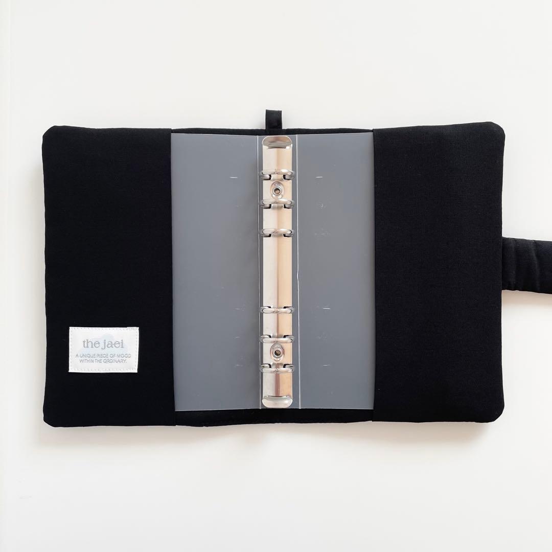 早い者勝ち　韓国　バインダー　カバー　貯金　現金管理　ブラック　リフィル