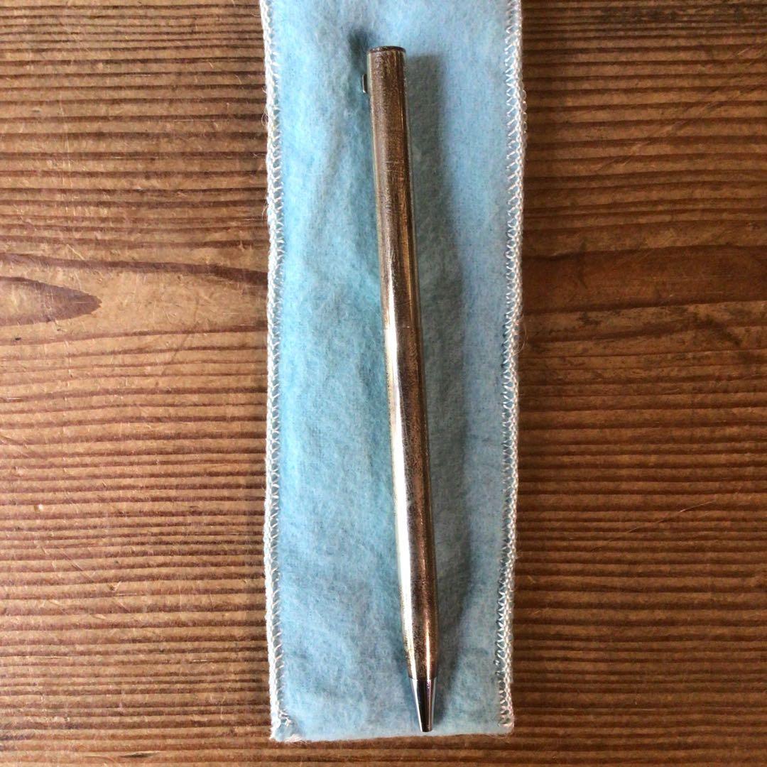 No4384 ティファニー　ボールペン　シルバー　布ケース　元箱付　送料無料