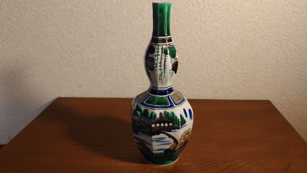 古九谷　九谷焼　吉田屋　青九谷　山水　蔵出し　１客